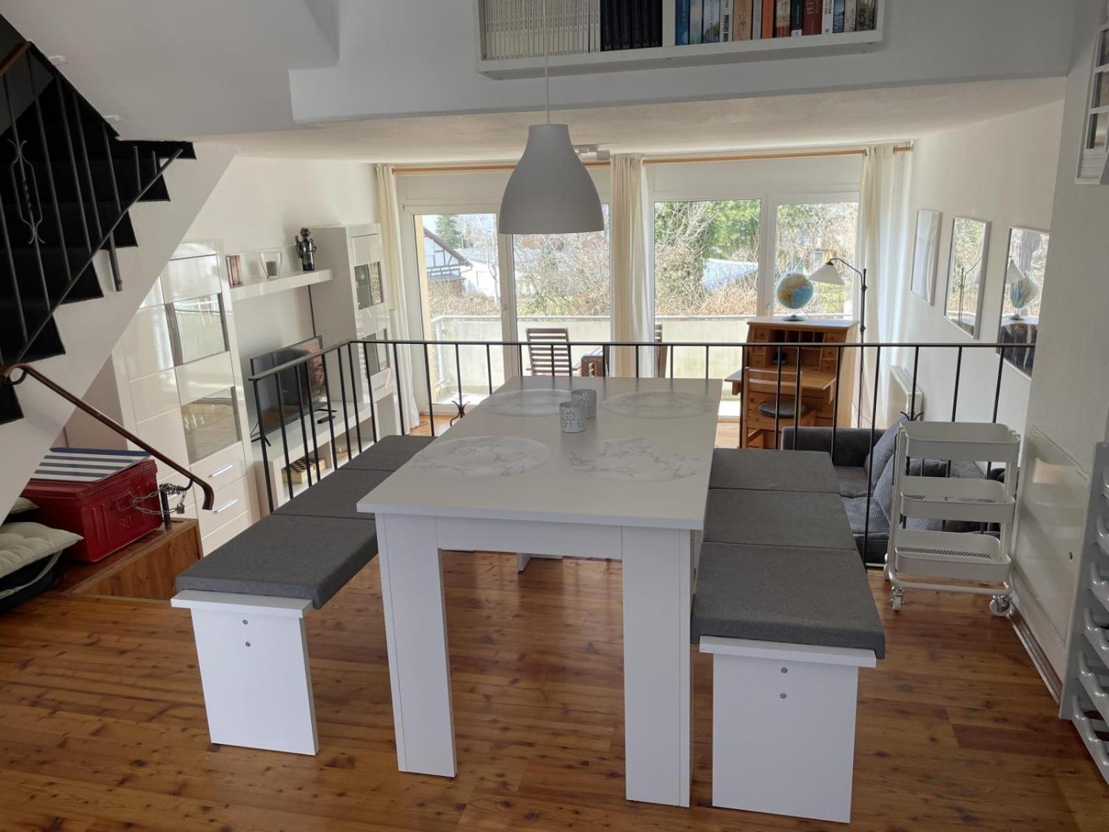 Gemutliche 93M2Fewo Mit 2 Schlafzimmern Und Seitlichem Seeblick Vom Balkon Scheid  Buitenkant foto